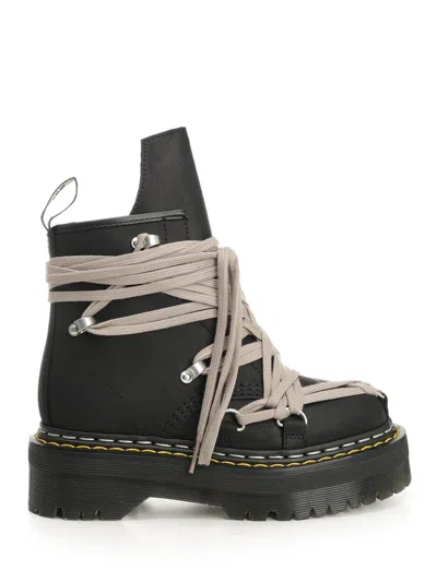 Dr. Martens X Rick Owens 1460 Megalace Boots Black In Black