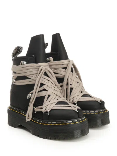 Dr. Martens X Rick Owens 1460 Megalace Boots Black In Black