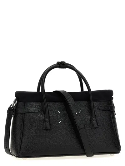 Maison Margiela Black Leather 5ac East West Handbag In Black
