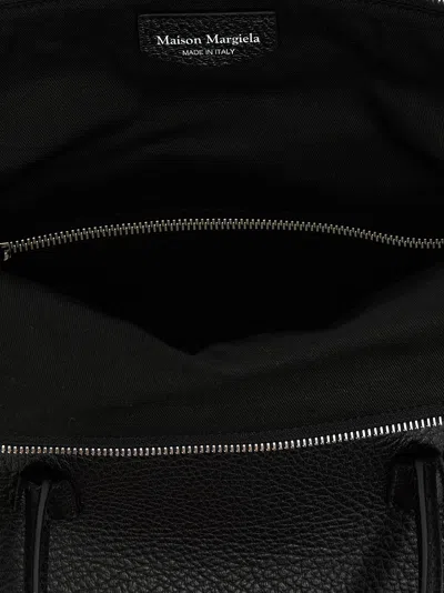 Maison Margiela Black Leather 5ac East West Handbag In Black