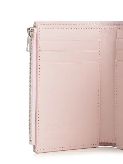 Loewe Anagram Small Vertical Wallet Wallets Black In Pink