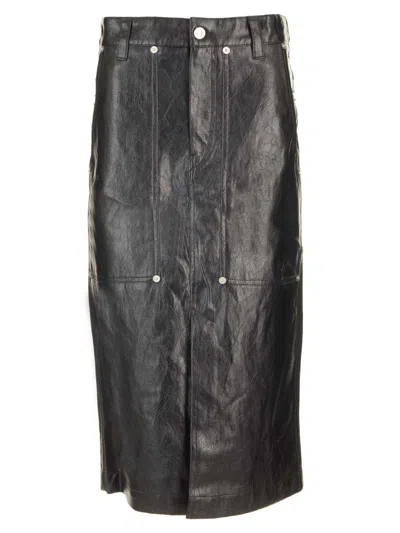 Isabel Marant Étoile Marant Etoile Angele Midi Skirt In Black