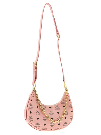 Mcm Aren Crescent Hobo Shoulder Bags Pink In Pink