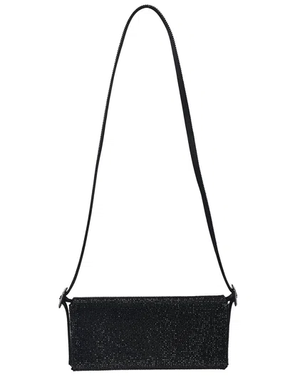 Benedetta Bruzziches Rhinestones Shoulder Bag In Black