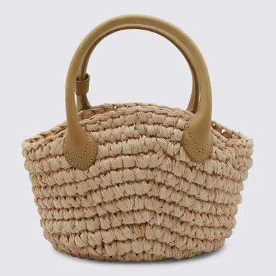 Helen Kaminski Natural Raffia Top Handle Bag In Neutral