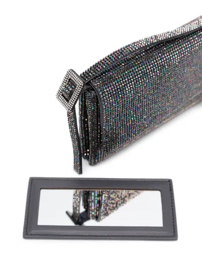 Benedetta Bruzziches Rhinestones Shoulder Bag In Black