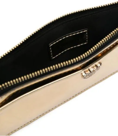 Pinko Elegant Leather Bag With Charm In Neutral