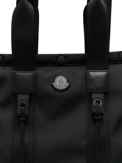 Moncler Tech Tote Small Bag In Black