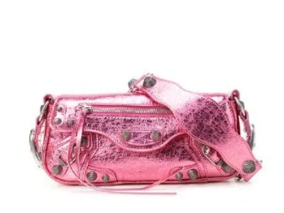 Balenciaga Lambskin Studded Shoulder Bag