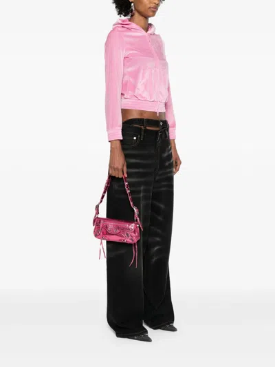 Balenciaga Lambskin Studded Shoulder Bag