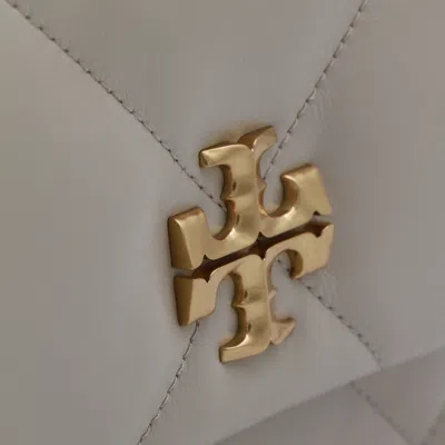 Tory Burch Quilted Chain Leather Shoulder Bag In Gray