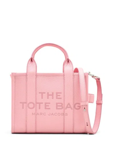 Marc Jacobs The Leather Small Tote Bag Ribbon Pink In Pink