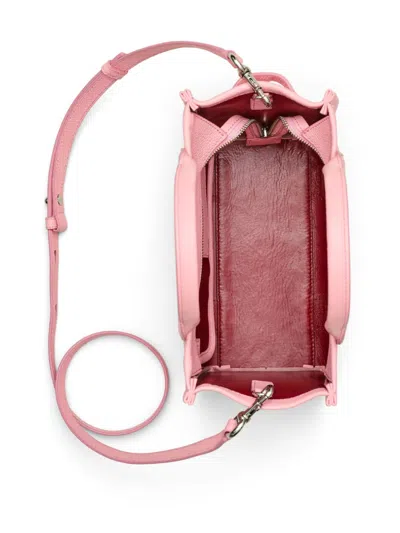 Marc Jacobs The Leather Small Tote Bag Ribbon Pink In Pink