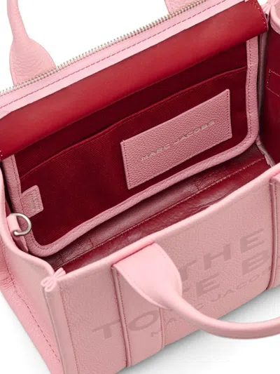 Marc Jacobs The Leather Small Tote Bag Ribbon Pink In Pink