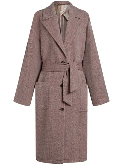 Etro Coats In Brown