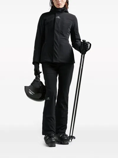 Balenciaga Coats Blacks And Greys In Black