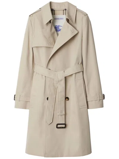 Burberry Polyester-cotton Blend Coat In Neutral