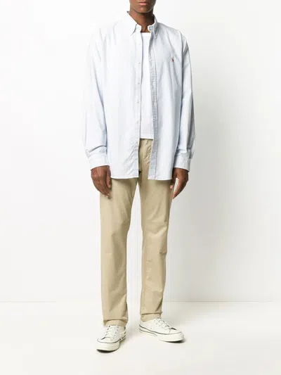 Polo Ralph Lauren Sport Shirt Long Sleeve In Blue