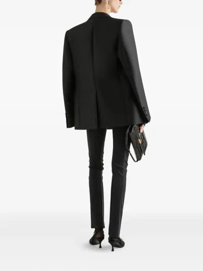 Dolce & Gabbana Double-breasted Jacket In Faille In Black