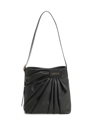 Loewe Draped Tote Bag Crossbody Bags Black In Black