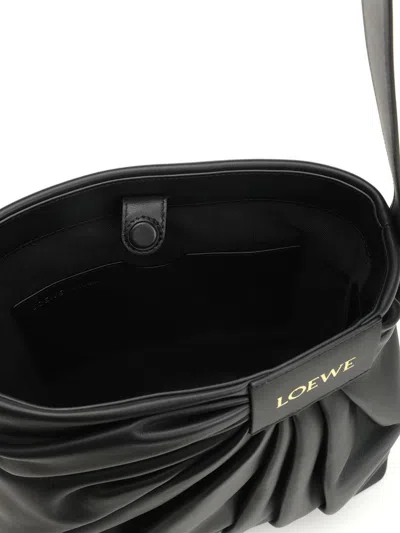 Loewe Draped Tote Bag Crossbody Bags Black In Black