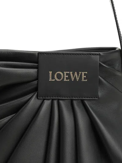 Loewe Draped Tote Bag Crossbody Bags Black In Black