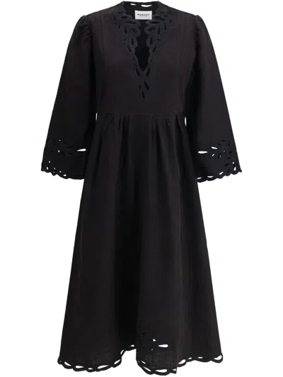 Isabel Marant Elegant Cotton Dress Design In Black