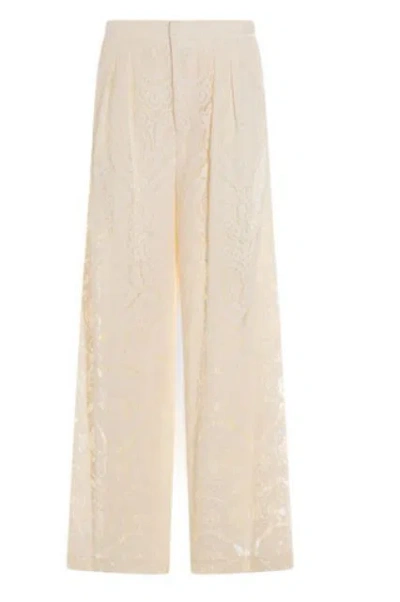 Twinset Cream Viscose Pants In Nude