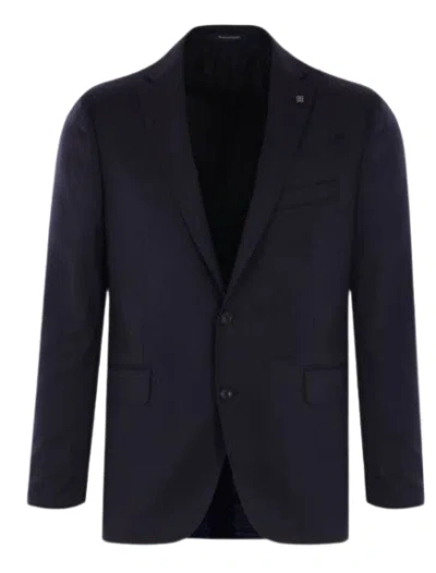 Tagliatore Notched Single-breasted Suit In Black