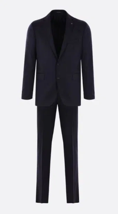 Tagliatore Notched Single-breasted Suit In Black