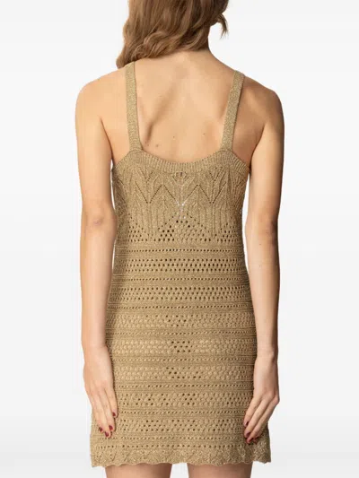 Twinset Dresses Golden In Brown