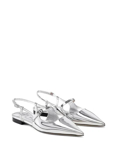 Jimmy Choo Flat Shoes In Silver
