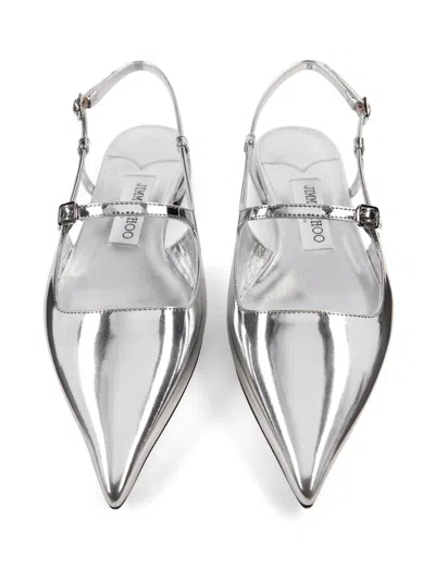 Jimmy Choo Flat Shoes In Silver