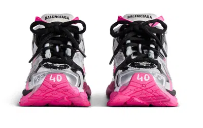 Balenciaga Grey Runner Sneakers In White