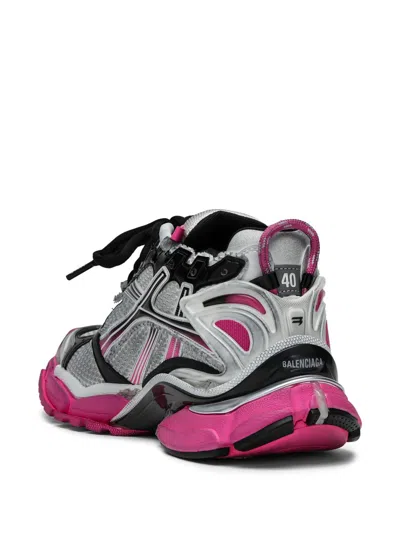 Balenciaga Grey Runner Sneakers In White