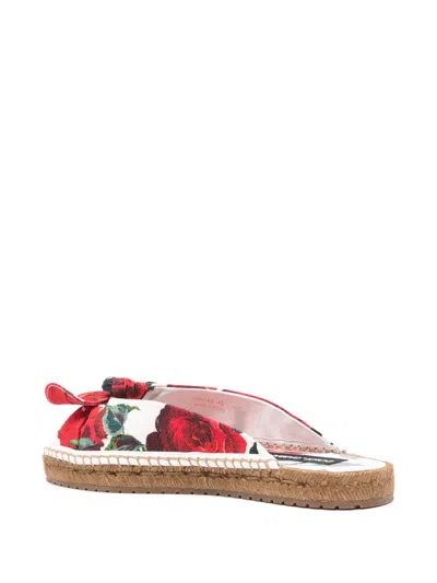 Dolce & Gabbana Espadrilles With Floral Prints In Multi