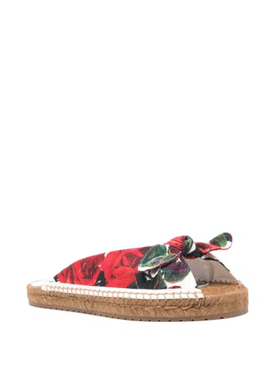 Dolce & Gabbana Espadrilles With Floral Prints In Multi