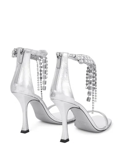 Jimmy Choo 100mm Verity Sandals In White