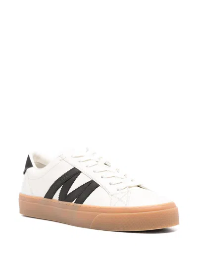 Moncler Monaco2 Leather Sneakers In White