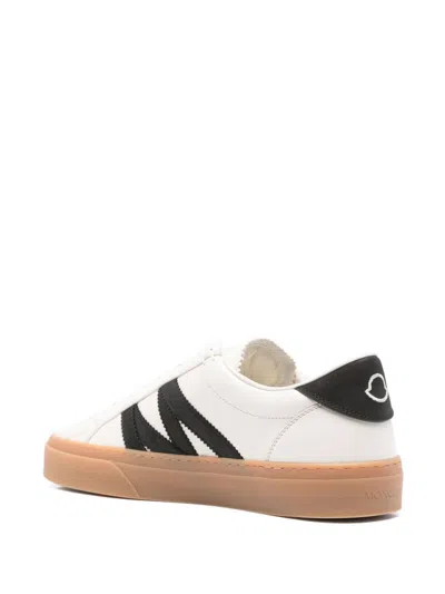 Moncler Monaco2 Leather Sneakers In White