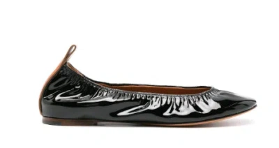 Lanvin The Ballerina Flat In Patent Leather For Women In Metallic