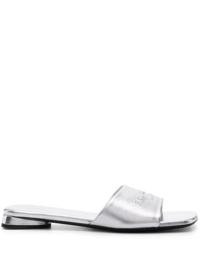 Balenciaga Flat Shoes Light And Natural In Silver
