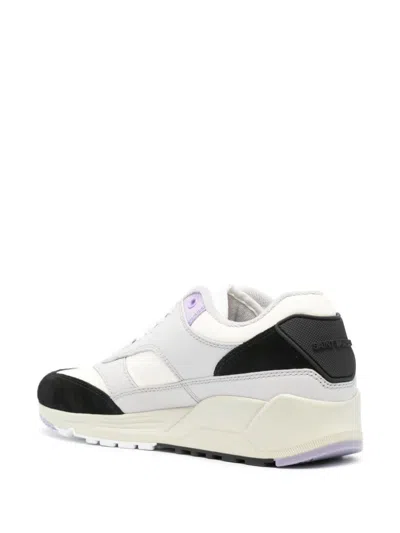Saint Laurent Sneakers With Contrasting Panels And Round Toe In Black