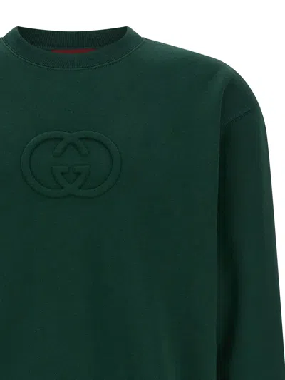 Gucci Incrocio Gg Sweatshirt In Green
