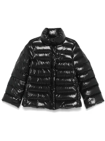 Fay Navy Blue Padded Quilted Jacket In Black