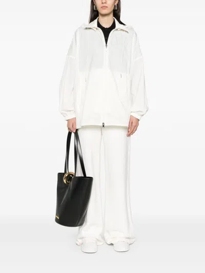 Moncler Overshirt Hooded Detachable Hood In Neutral