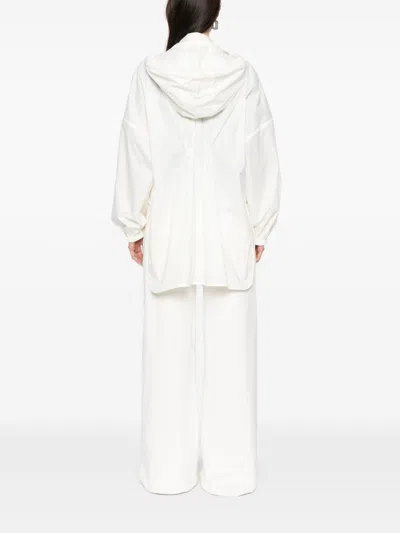 Moncler Overshirt Hooded Detachable Hood In Neutral