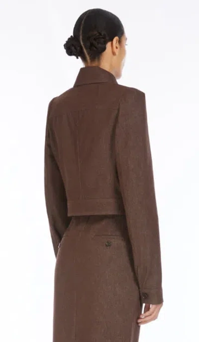 Max Mara "carp" Jacket Cotton In Brown