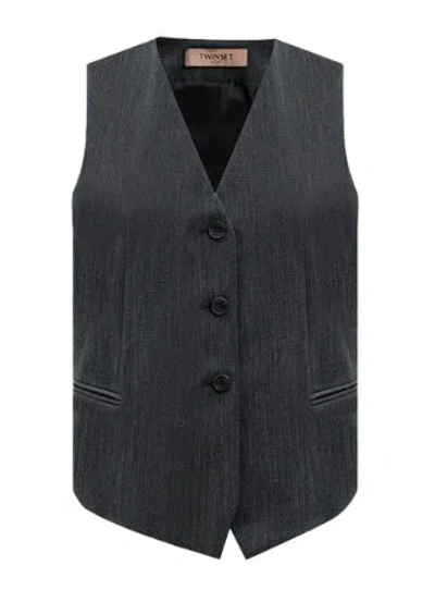 Twinset Jackets Blacks And Greys In Gray