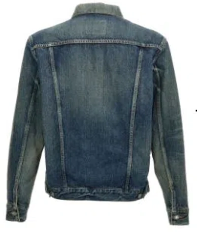 Saint Laurent Jackets Blue And Green In Blue